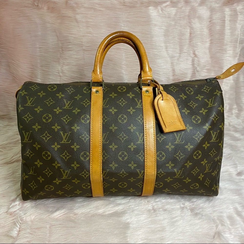 Louis Vuitton Keepall 45 Monogram Duffle Bag Travel Luggage
